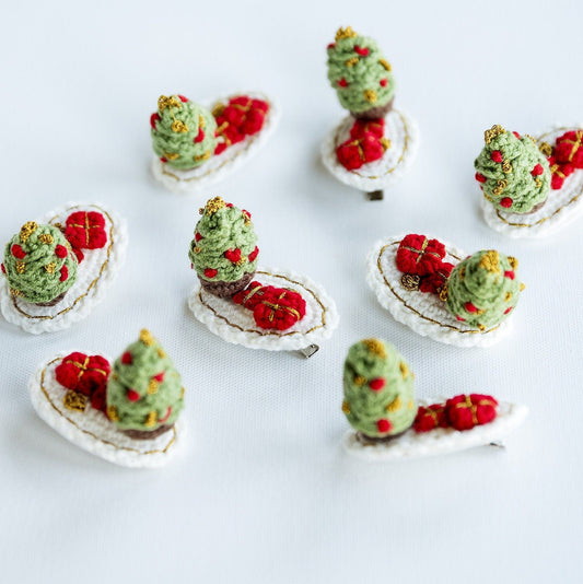 Christmas Tree Hair Clips - Hemsin Atelier