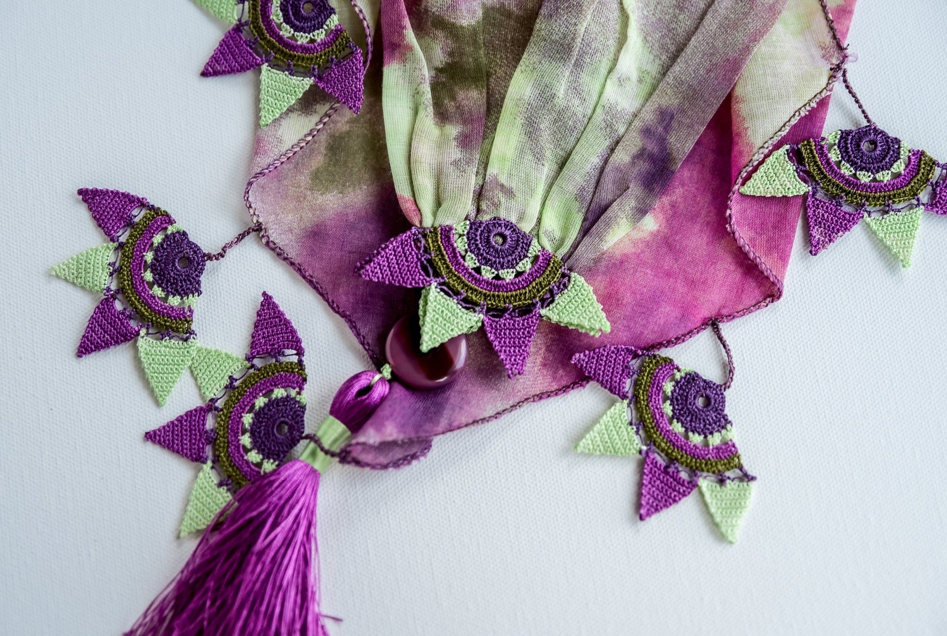 Dye Floral Scarf - Hemsin Atelier