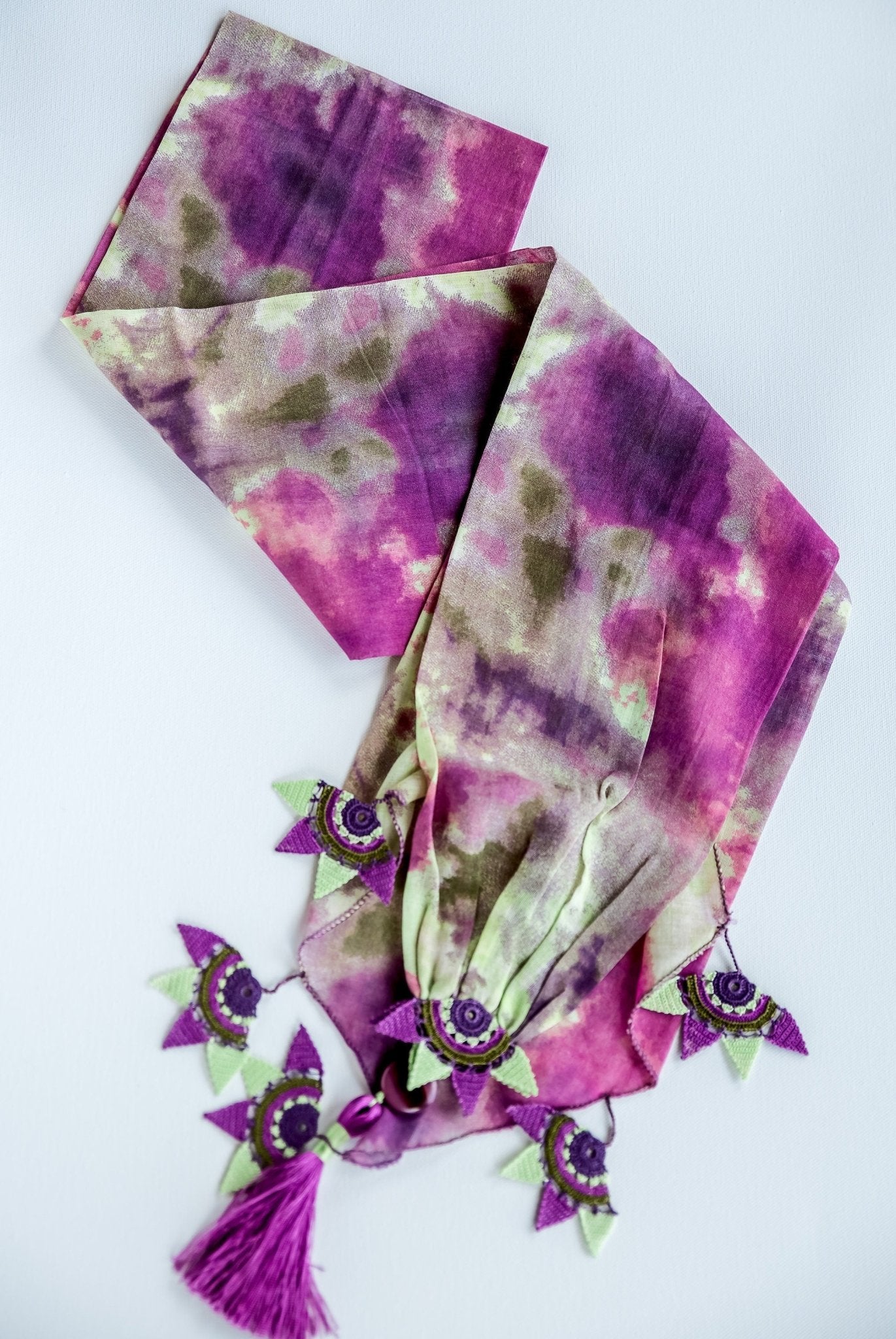 Dye Floral Scarf - Hemsin Atelier