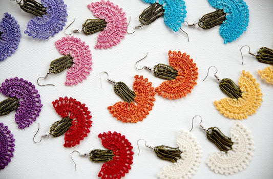 Floral Crochet Earrings - Hemsin Atelier