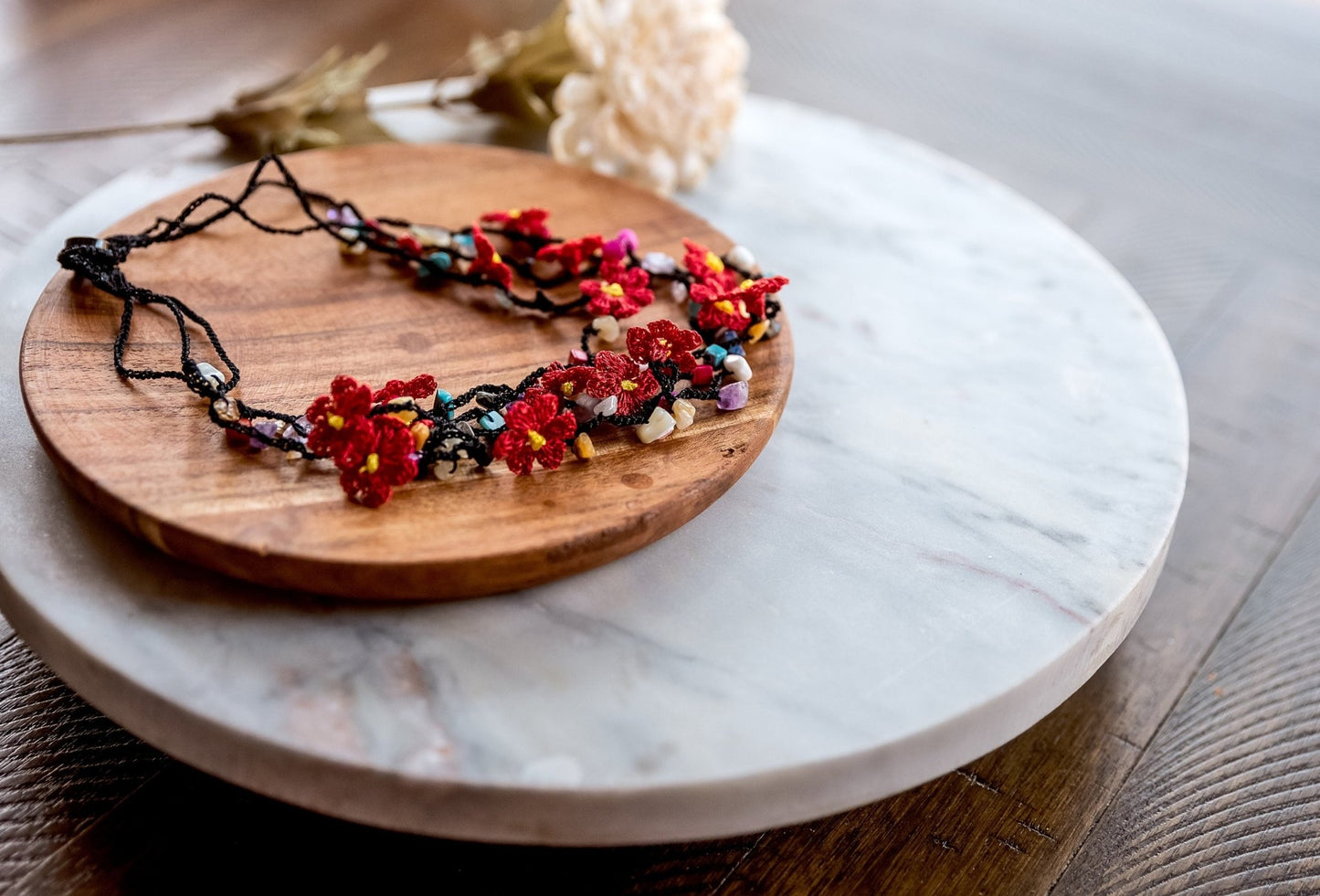 Floral Crochet Necklace - Hemsin Atelier