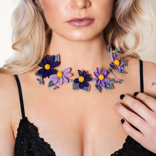 Floral Statement Necklace - Hemsin Atelier