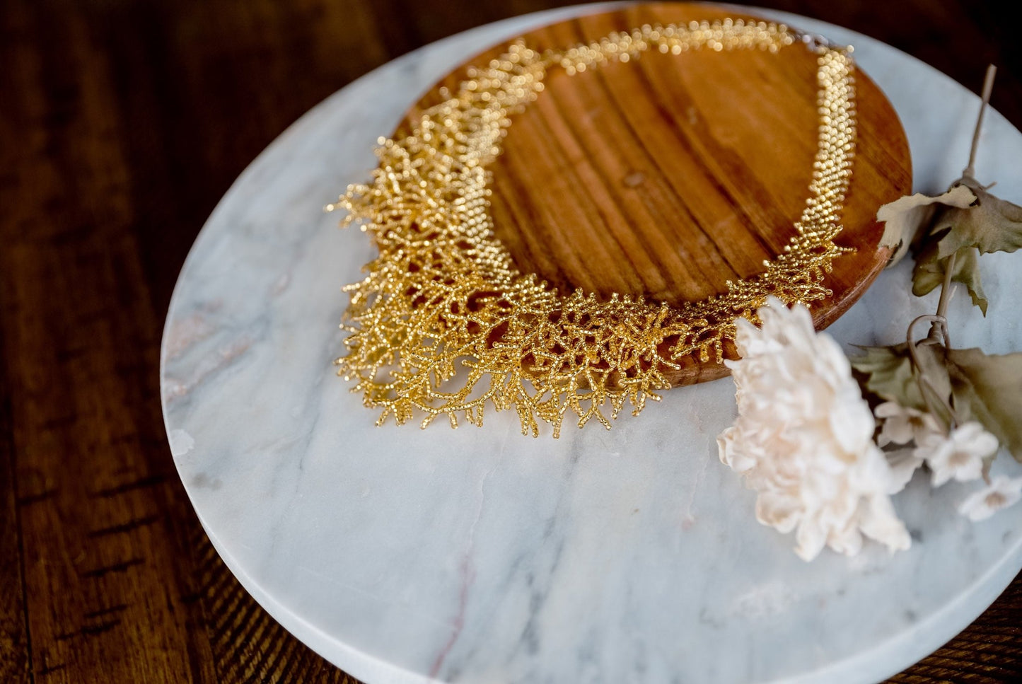 Gold Coral Necklace - Hemsin Atelier