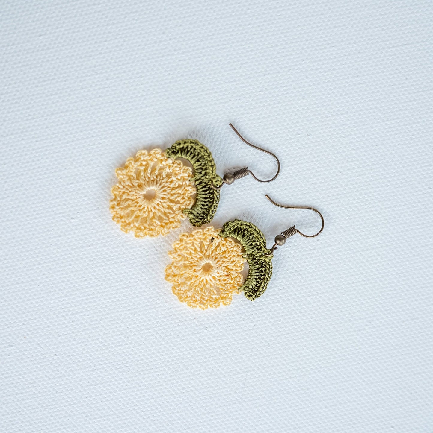 Floral Earrings Crochet Earrings Floral Crochet Earrings Boho Earrings Handmade Floral Earrings Lightweight Floral Jewelry Wedding Earrings
