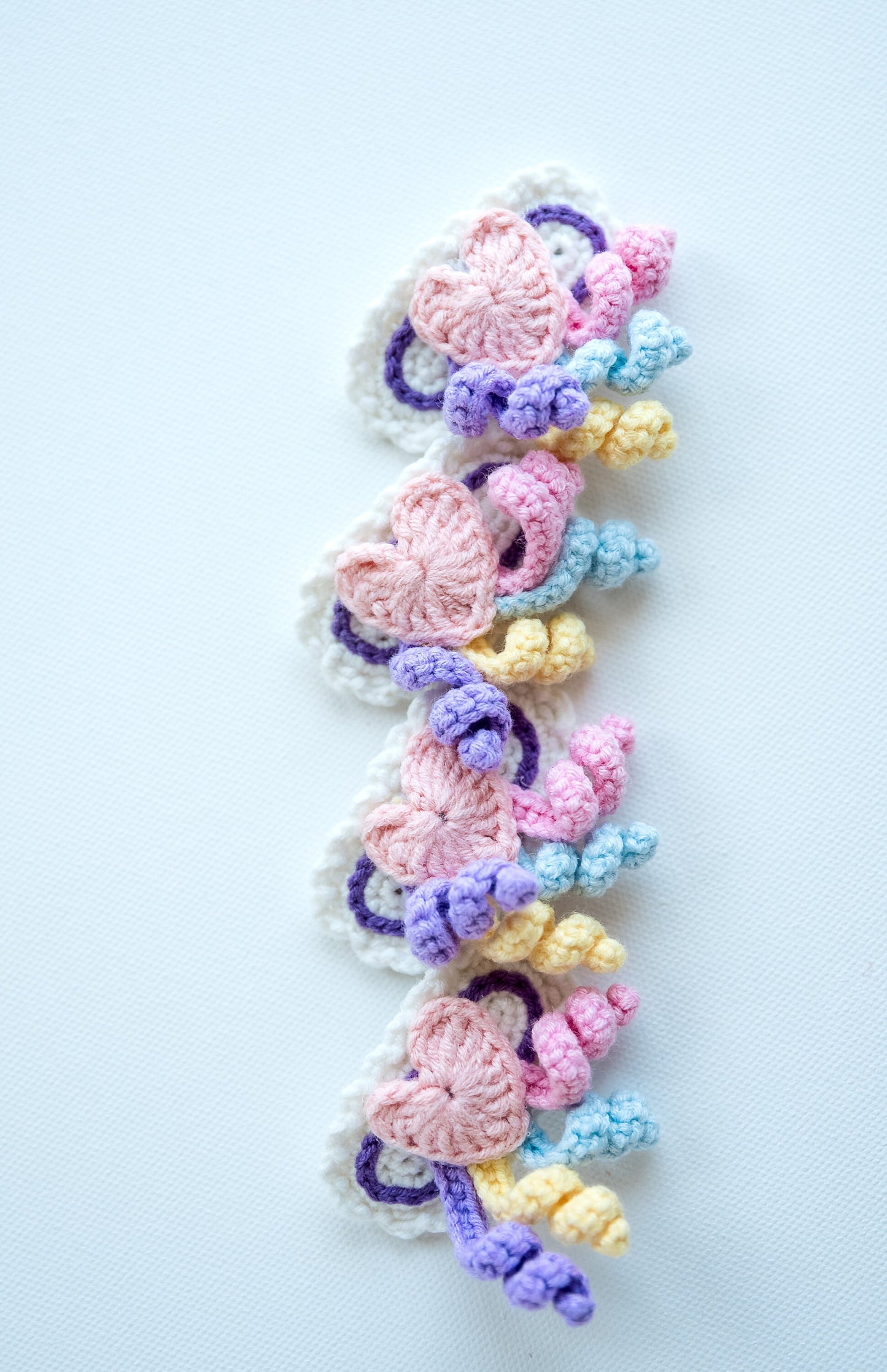 Unicorn Hair Clip Pinwheel Hair Snap Heart Hair Barrettes Cute Pink Crochet Hair Clip Unicorn Amigurumi Hair Accessories Unique Toddler Gift