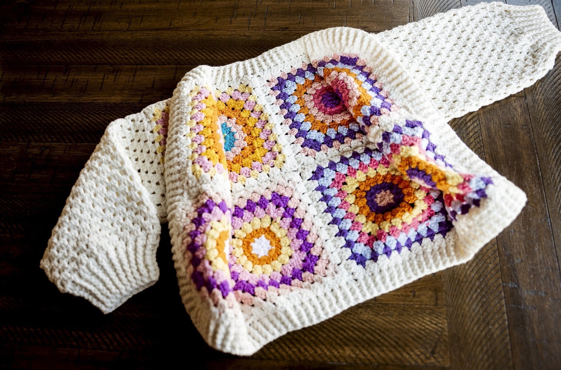 Kids Granny Square Sweater - Main Image