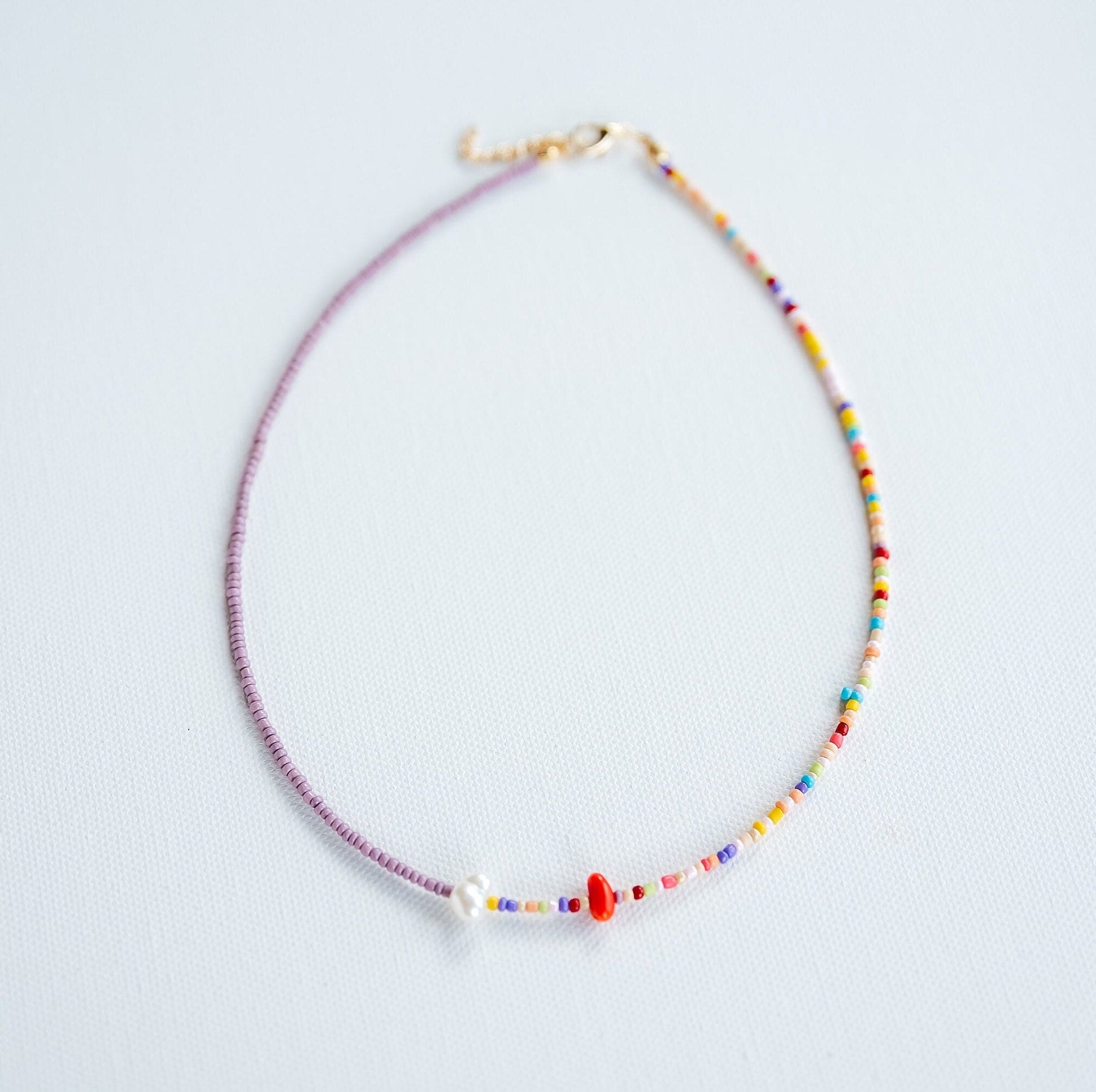 Minimal Beaded Necklace - Hemsin Atelier