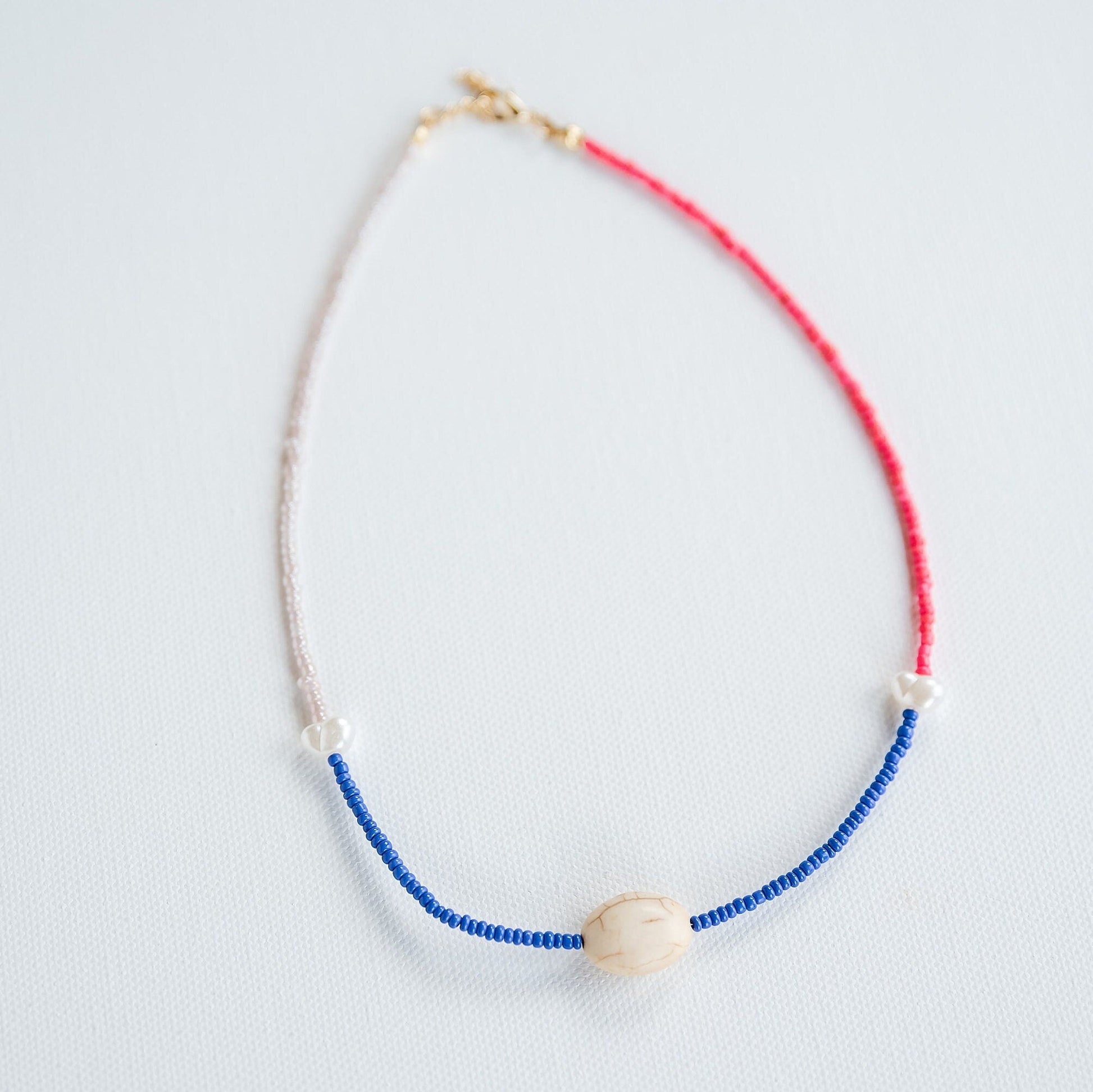 Minimal Beaded Necklace - Hemsin Atelier