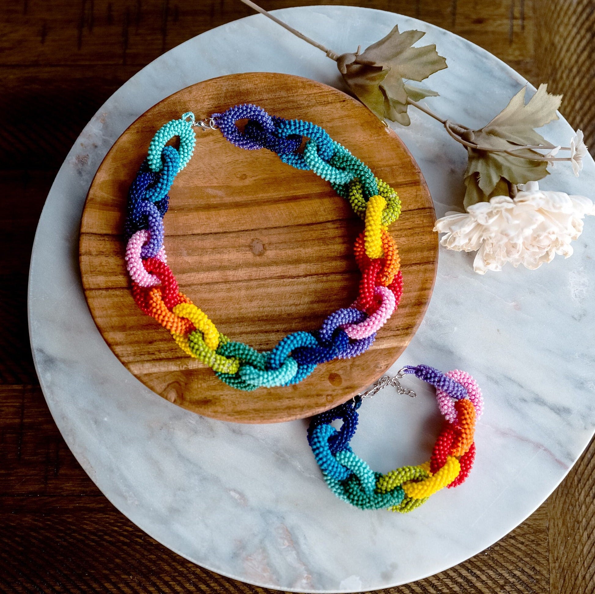 rainbow loom necklace