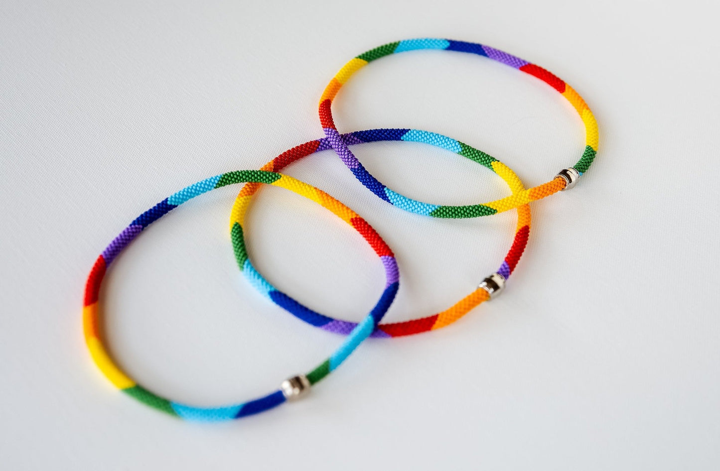 Rainbow Necklace Rainbow Bracelet Colorful Necklace Pride Necklace Pride Bracelet LGBTQ+ Necklace Bracelet Set Bold Pride Rainbow Necklace - Hemsin Atelier