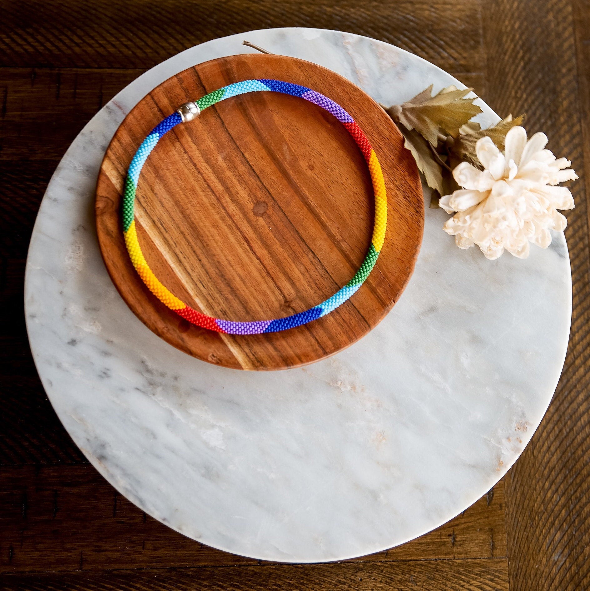 Rainbow Necklace Rainbow Bracelet Colorful Necklace Pride Necklace Pride Bracelet LGBTQ+ Necklace Bracelet Set Bold Pride Rainbow Necklace - Hemsin Atelier