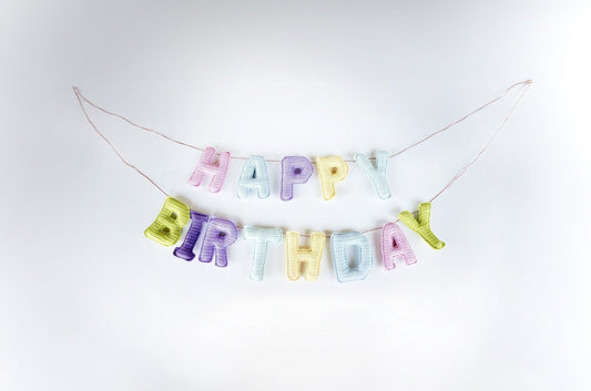 Reusable Happy Birthday Banner - Hemsin Atelier