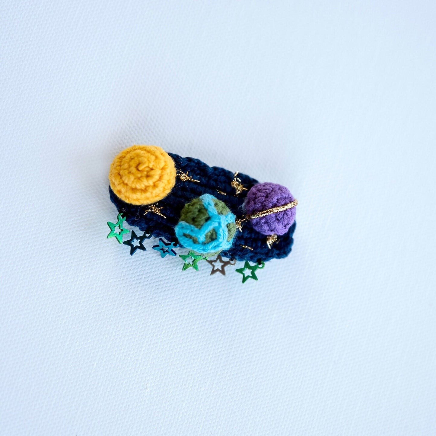 Starry Night and Planets Hair Clips - Hemsin Atelier