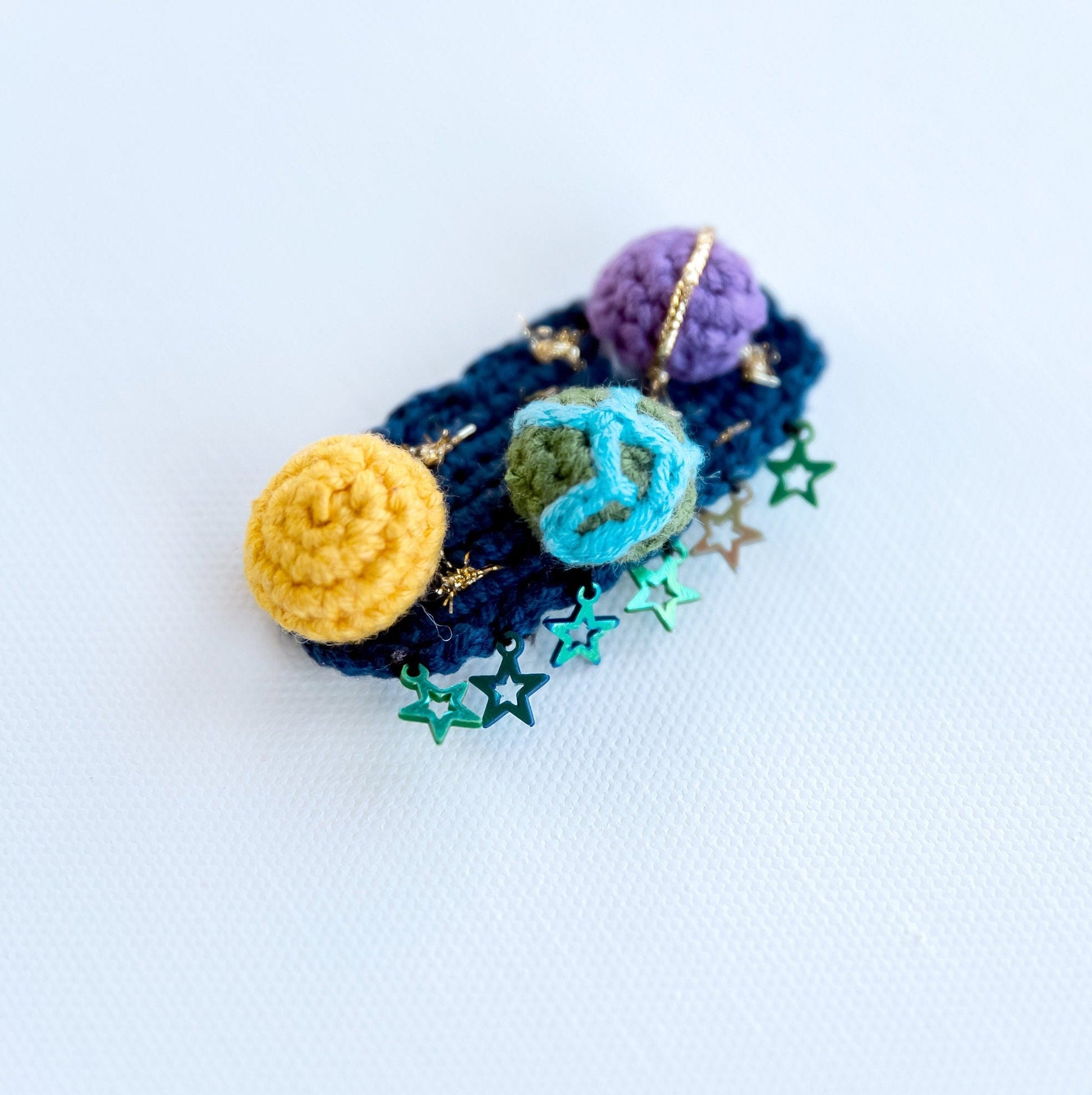 Starry Night and Planets Hair Clips - Hemsin Atelier