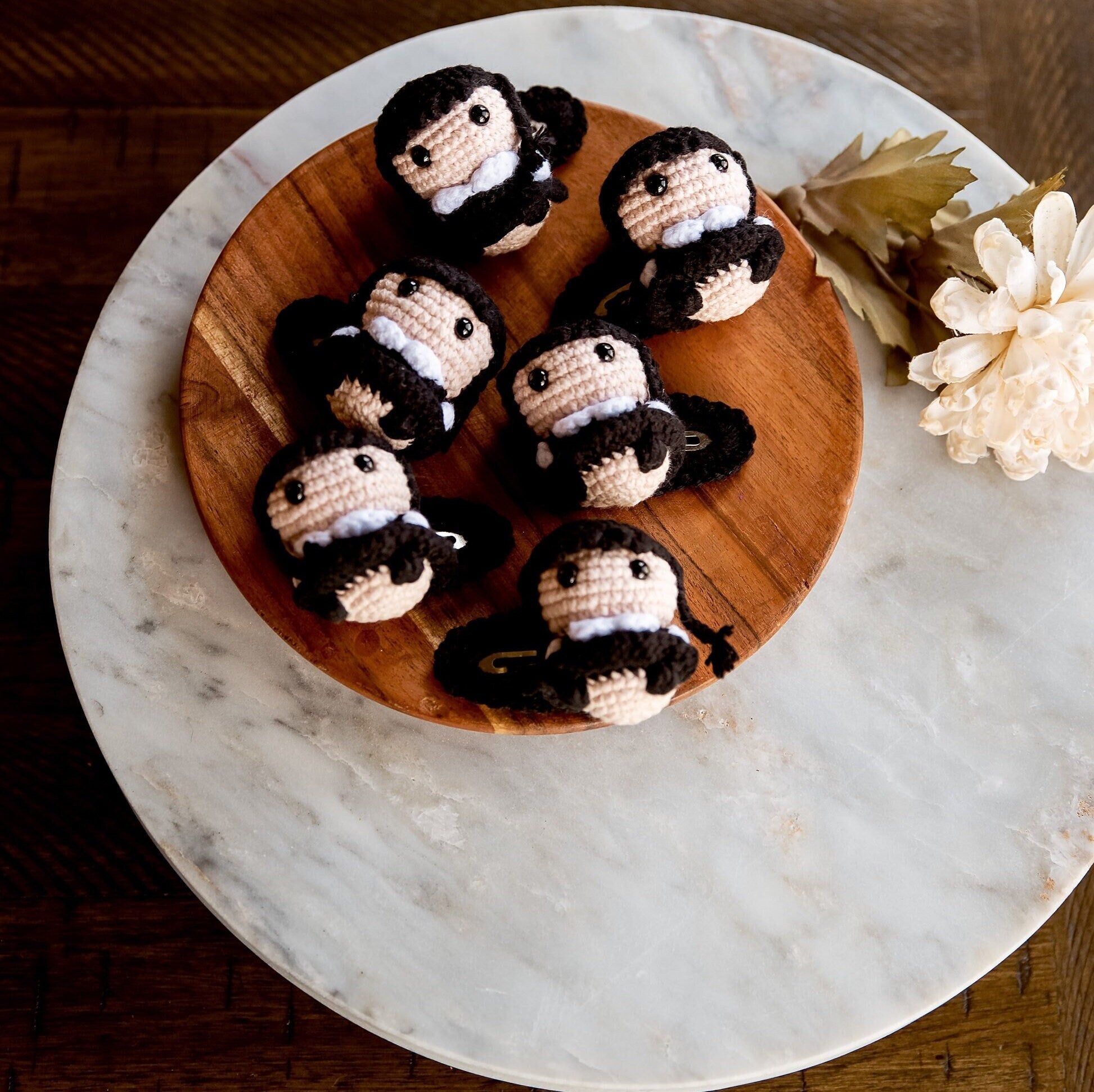 Wednesday Hair Clip 3D Wednesday Hair Clip Addams Family Hair Clip Spooky Wednesday Addams Hair Snap Amigurumi Wednesday Kids Hair Barrettes - Hemsin Atelier